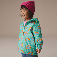 Load image into Gallery viewer, Green Rainbow Shower Resistant Cagoule Jacket (3mths-6yrs)
