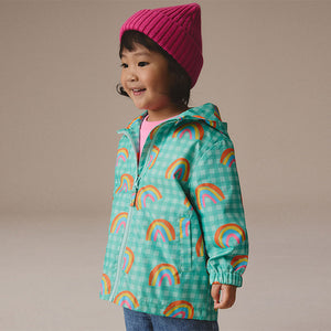 Green Rainbow Shower Resistant Cagoule Jacket (3mths-6yrs)