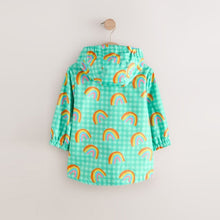 Load image into Gallery viewer, Green Rainbow Shower Resistant Cagoule Jacket (3mths-6yrs)
