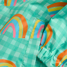 Load image into Gallery viewer, Green Rainbow Shower Resistant Cagoule Jacket (3mths-6yrs)
