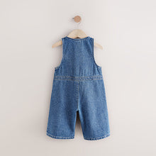 Load image into Gallery viewer, Denim 100% Cotton Sleeveless Wide Leg Jumpsuit (6mths-6yrs)

