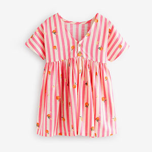 Pink Stripe Boxy Summer Dress (3mths-6yrs)