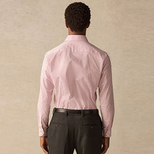 Load image into Gallery viewer, Red Stripe Slim Fit 100% Cotton Long Sleeve Shirt
