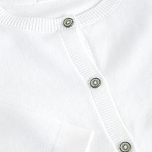 Load image into Gallery viewer, White Button Up Cardigan (3mths-12yrs)
