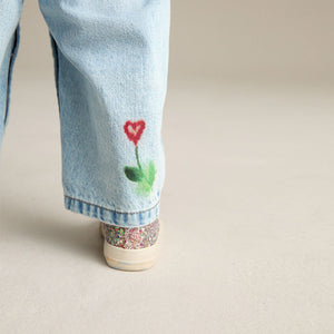 Denim Printed 100% Cotton Dungaree Set (3mths-6yrs)
