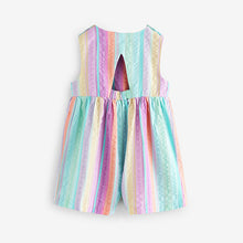 Load image into Gallery viewer, Rainbow 100% Cotton Sleeveless Playsuit (3mths-6yrs)
