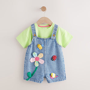 Denim Dungaree and T-Shirt (3mths-6yrs)
