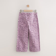 Load image into Gallery viewer, Pink Leopard Print Wide Leg Jeans (3-12yrs)
