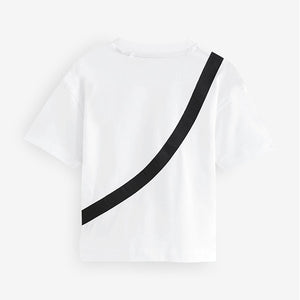 White Mickey Mouse Short Sleeves Bumbag T-Shirt