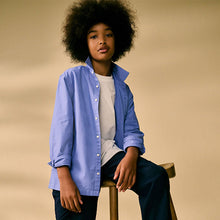 Load image into Gallery viewer, Bright Blue Relaxed Fit Long Sleeve Oxford Shirt
