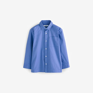 Bright Blue Relaxed Fit Long Sleeve Oxford Shirt