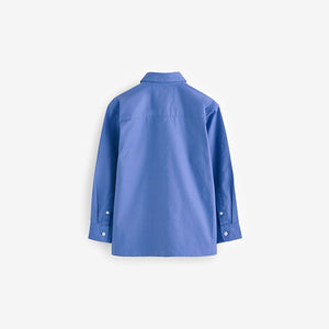 Bright Blue Relaxed Fit Long Sleeve Oxford Shirt