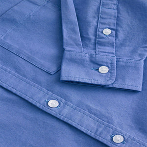 Bright Blue Relaxed Fit Long Sleeve Oxford Shirt