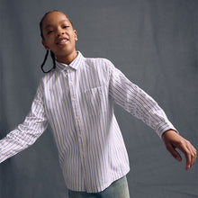 Load image into Gallery viewer, Stripe Relaxed Fit Long Sleeve Oxford Shirt
