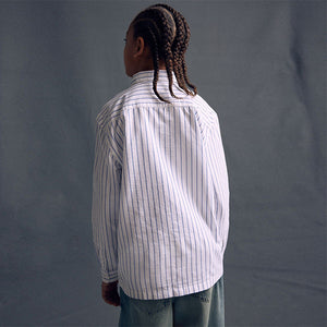 Stripe Relaxed Fit Long Sleeve Oxford Shirt