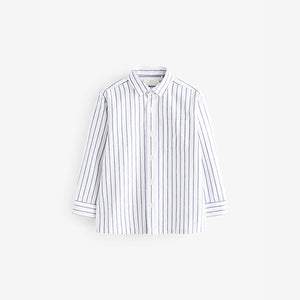 Stripe Relaxed Fit Long Sleeve Oxford Shirt