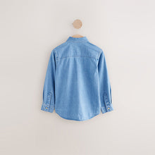 Load image into Gallery viewer, Blue Denim Long Sleeve Denim Shirt
