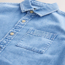 Load image into Gallery viewer, Blue Denim Long Sleeve Denim Shirt
