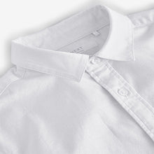 Load image into Gallery viewer, White Relaxed Fit Long Sleeve Oxford Shirt
