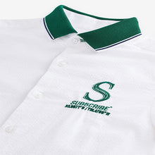 Load image into Gallery viewer, White 100% Cotton Short Sleeve Bowling Shirt
