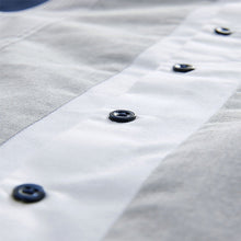 Load image into Gallery viewer, Navy/White Smart Colorblock Short Sleeves Colourblock Shirt
