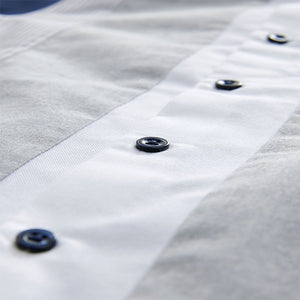 Navy/White Smart Colorblock Short Sleeves Colourblock Shirt