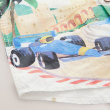 Load image into Gallery viewer, Cream Border Monaco Short Sleeves Grandad Collar Printed Shirt (6mths-6yrs)

