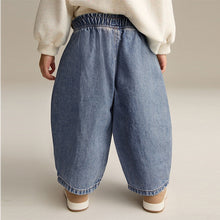 Load image into Gallery viewer, Mid Blue Denim Barrel 100% Cotton Jeans (3mths-6yrs)
