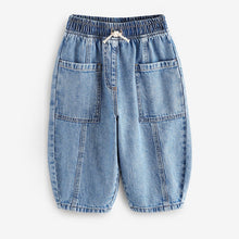 Load image into Gallery viewer, Mid Blue Denim Barrel 100% Cotton Jeans (3mths-6yrs)
