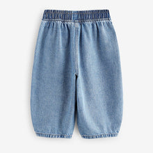 Load image into Gallery viewer, Mid Blue Denim Barrel 100% Cotton Jeans (3mths-6yrs)
