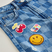 Load image into Gallery viewer, Mid Blue SmileyWorld® Shorts (3-12yrs)
