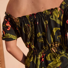 Load image into Gallery viewer, Emerald Green Off Shoulder Wide Leg Jumpsuit
