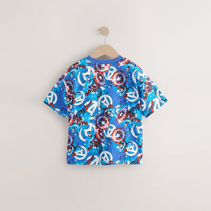 Blue Captain America T-Shirt