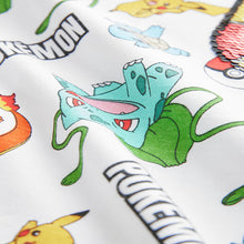 Load image into Gallery viewer, White All Over Print Pokémon Sequin Short Sleeve T-Shirt (4-12yrs)
