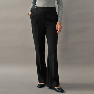 Black Tailored Bootcut Trousers