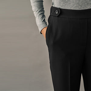 Black Tailored Bootcut Trousers