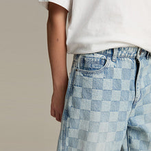 Load image into Gallery viewer, Check Blue Denim Loose Fit Authentic Jeans
