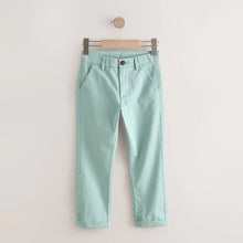 Load image into Gallery viewer, Light Mineral Green Regular Fit Stretch Chino Trousers
