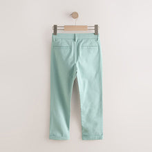 Load image into Gallery viewer, Light Mineral Green Regular Fit Stretch Chino Trousers
