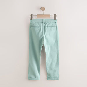 Light Mineral Green Regular Fit Stretch Chino Trousers