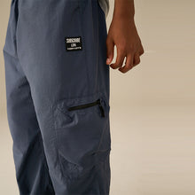 Load image into Gallery viewer, Blue Cargo Zip Pocket Trousers
