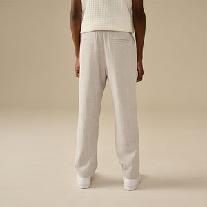 Grey Smart Pull-On Trousers