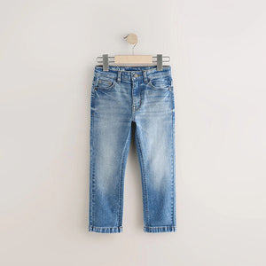 Mid Blue Regular Fit Stretch Jeans
