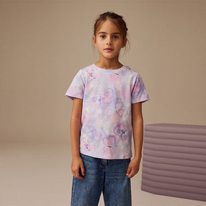 Lilac Purple Butterfly T-Shirt (3-12yrs)