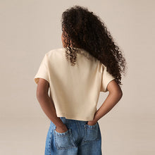 Load image into Gallery viewer, Ecru Boxy Bows T-Shirt (3-12yrs)
