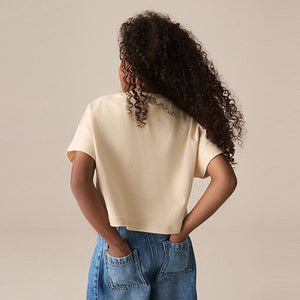 Ecru Boxy Bows T-Shirt (3-12yrs)