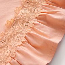 Load image into Gallery viewer, Orange Lace Frill Hem T-Shirt (3-12yrs)

