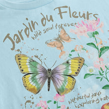 Load image into Gallery viewer, Blue Sequin Butterfly Fringe T-Shirt (3-11yrs)
