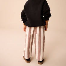 Load image into Gallery viewer, Neutral/Ecru Stripe Pull On Wide Trousers (3mths-6yrs)
