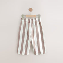 Load image into Gallery viewer, Neutral/Ecru Stripe Pull On Wide Trousers (3mths-6yrs)
